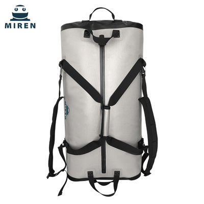Wasserabweisender Packsack, Seesack, 70 Liter, hellgraues TPU-Material