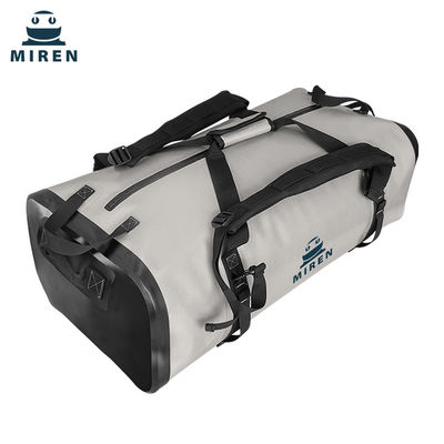 Wasserabweisender Packsack, Seesack, 70 Liter, hellgraues TPU-Material