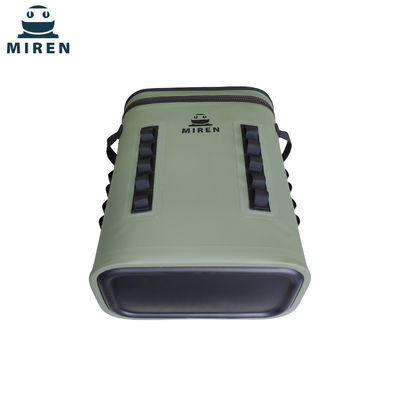 Grüner, auslaufsicherer Hypalon-Kühlrucksack 25 l für Camping-Picknick