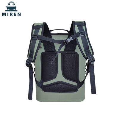 Grüner, auslaufsicherer Hypalon-Kühlrucksack 25 l für Camping-Picknick