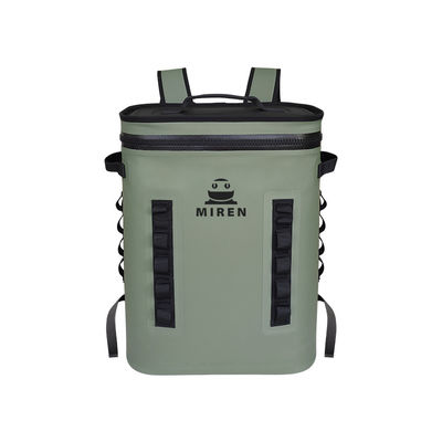 Grüner, auslaufsicherer Hypalon-Kühlrucksack 25 l für Camping-Picknick