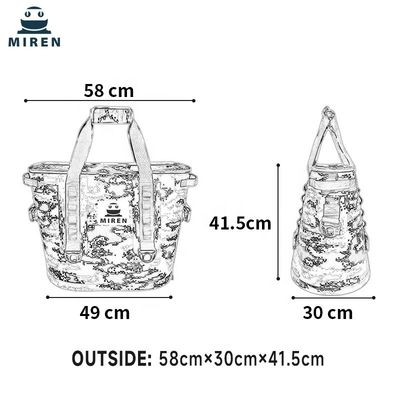 30L gekühlte Picknick-Kühltasche, wasserabweisend für Ausflüge