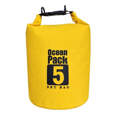 Leichte, langlebige wasserdichte Tasche aus PVC, 10 l Packsack-Rucksack, blaue Farbe