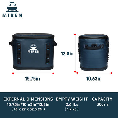 Zip ist genäht 30 Dosen Kühltasche 20L große Kapazität Weichkühltasche für Picknicks und Strandtouren
